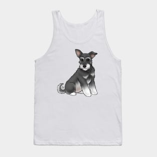 Dog - Miniature Schnauzer - Black and Silver Natural Tank Top